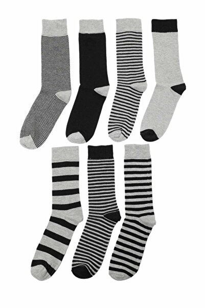 Polaris MELANJ 7LI SKT-M 4PR رمادي متعدد جوارب رجالية مكونة من 7 قطع