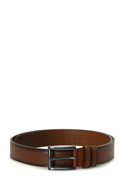 lumberjack Hnědý pánský opasek Gm z pravé kůže 4Pr