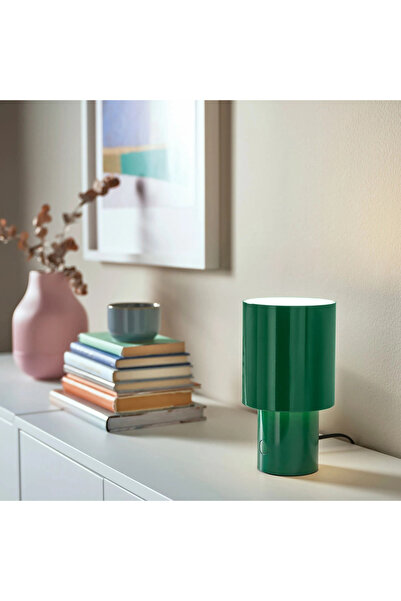 IKEA Masa Lambası Yükseklik 22 Cm İkea Işık Gücü Ayarlanabilir Lamba Yeşil Ba...