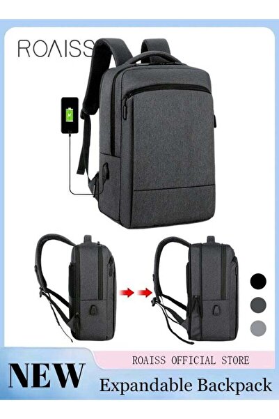 ROAISS Scalable Waterproof Backpack Casual Breathable Large Capacity Oxford S...