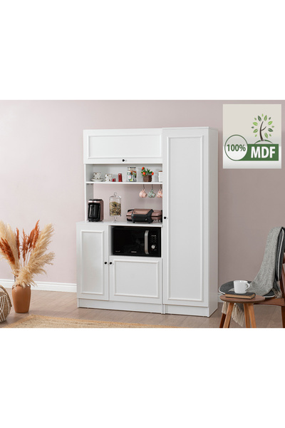 Castabal Home Vetra Çerçeve Kahve Köşesi Dolap Seti