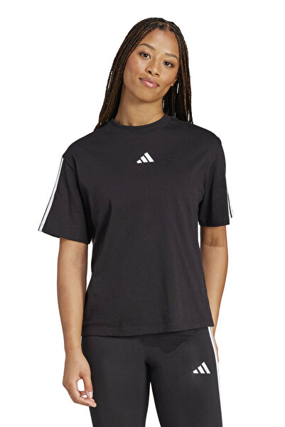 adidas W 3S SJ BF T BLACK Μαύρο γυναικείο κοντομάνικο μπλουζάκι