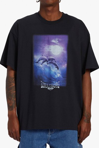 BİLLABONG DOLPHIN LOVE  TEES Siyah Erkek Kısa Kol T-Shirt