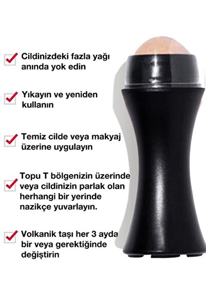 Sibelon Yağ Emici - Matlaştırıcı Volkanik Taş Roller