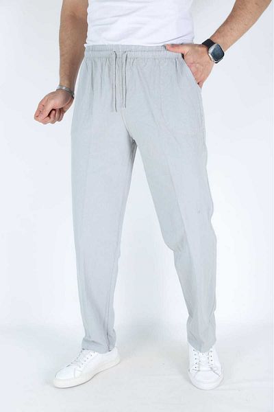 Moda Evim Relaxed Fit Men's Summer Trousers Light Gray