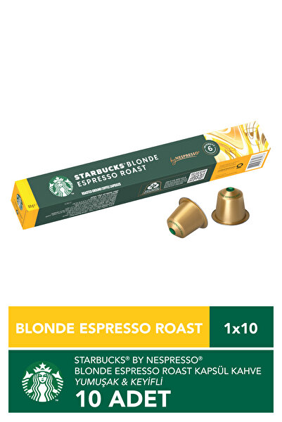 Starbucks Nespresso Uyumlu Kapsül Kahve Blonde Espresso Roast Kapsül Kahve 53 g