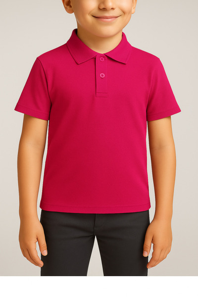 MODA Unisex παιδικό μπλουζάκι για νεανικό πόλο με κοντό μανίκι κανονικό μοτίβ...