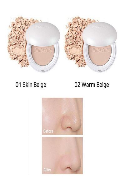 TONYMOLY Powder The Shocking Pact Make-up Stabilizer and Sebum Preventer 02hot Beige 13gr