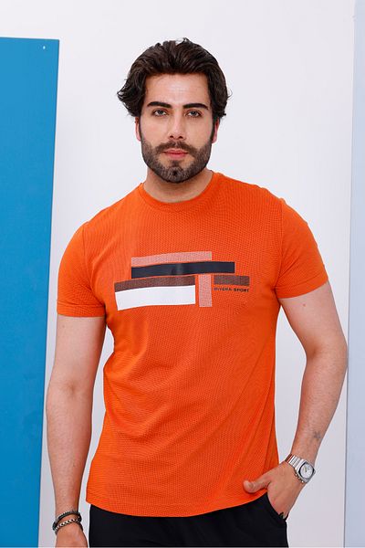 Piyera Men's Tile Crew Neck Printed T-Shirt - 170