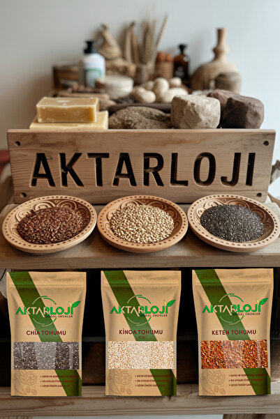aktarloji 100 gr Chia + 100 gr Kinoa + 100 gr Keten Tohumu