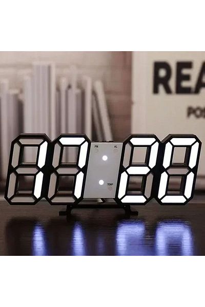 Choice Black 3d Digital Wall Clock Glow Night Mode Led Living Room Adjustable Electronic Clock