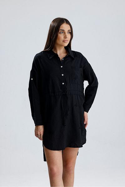 VAPUR TEKSTİL Embroidered Shirt Dress