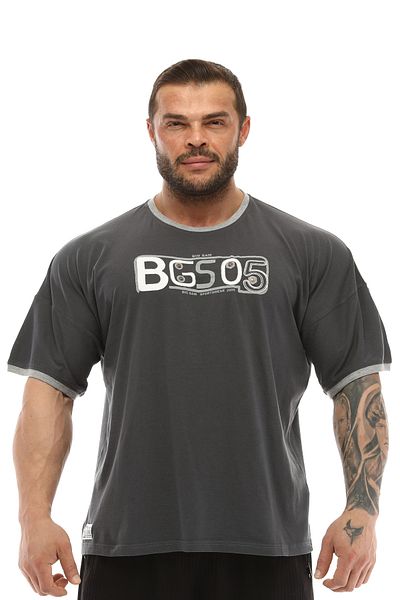 Big Sam Anthracite Comfortable Cut Cotton T-Shirt 2585