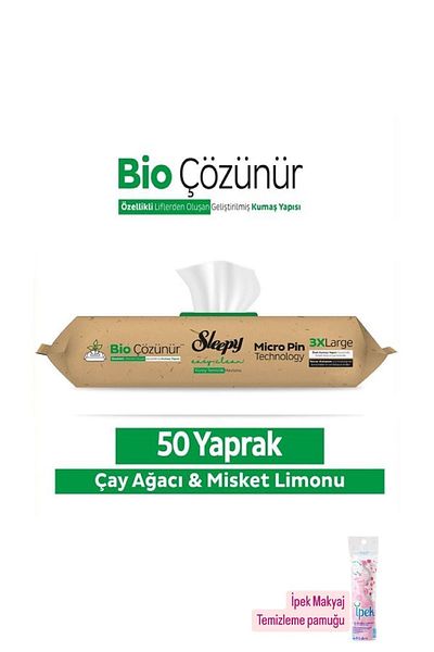 Sleepy Easy Clean Bio - Tea Tree and Lime Surface Cleaning Towel 50 Sheets Gift