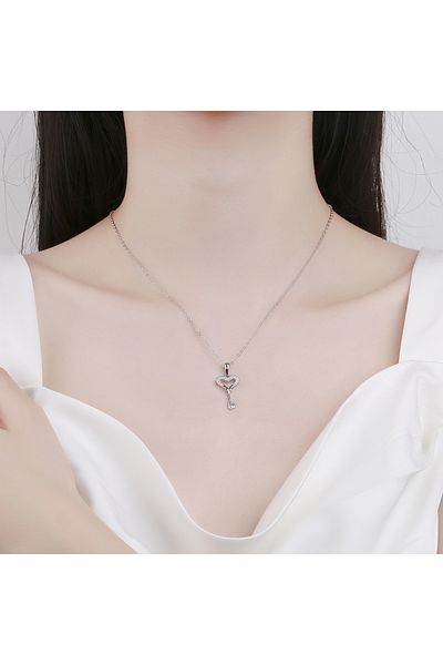 delis Pandantiv Argint 925, Jw1280, Model Cheie, Placat Cu Rodiu