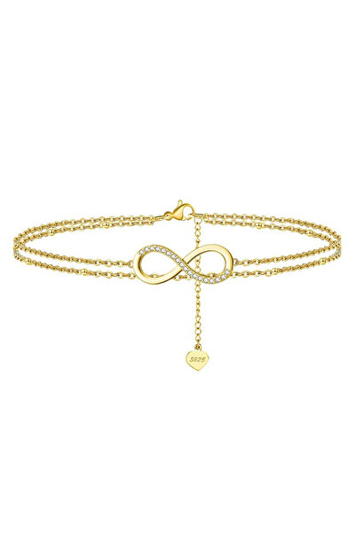 delis Bratara De Glezna Argint 925, Jw529, Model Infinit, Placata Cu Aur