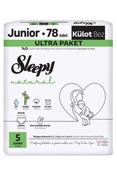 Sleepy Panty Diaper Natural Size:5 (11-18kg) Junior 78 Pieces Ultra Pk