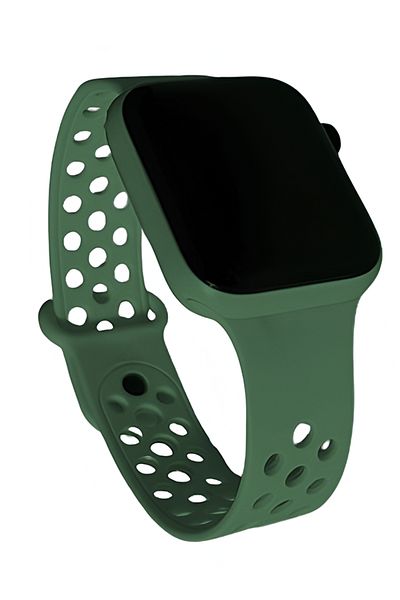 MACON LED Wrist Watch for Unisex with Silicon Strap - Green