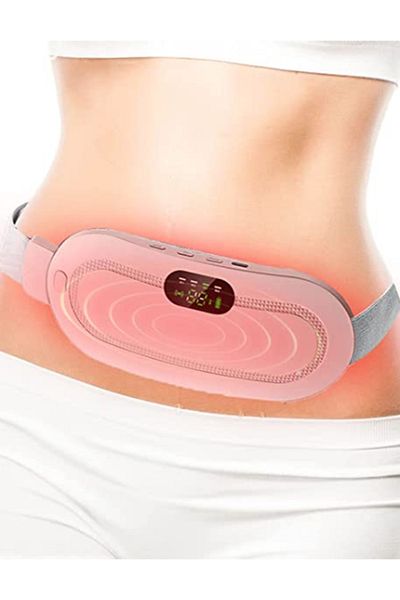 MACON Menstrual Portable Heating Pad Cordless Back Pain Reliever with 3 Temperature Settings, 4 Massage Mo
