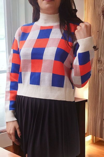 Aslında Look Pulover din tricot cu mânecă lungă - Model și carouri - Imagini ca referință - Adaugă eleganța ta elegantă