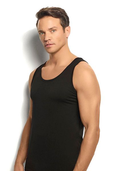 Jiber Men's Black Modal Cotton 2-Piece Tank Top 250