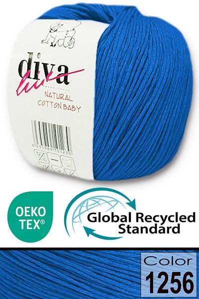 Diva İplik Premium Amigurumi Ipi Punch (PANÇ) Baby Soft Cotton 50 gr Πλεκτό Βαμβακερό Σχοινί - Μπλε