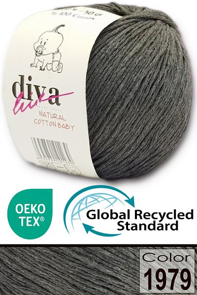 Diva İplik Premium Amigurumi Ipi Punch (PANÇ) Baby Soft Cotton 50 gr Πλεκτό Βαμβακερό Σχοινί - Χακί