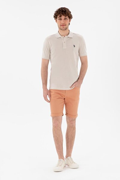 U.S. Polo Assn. Πέτρινο ανδρικό μπλουζάκι πόλο Gtp04ıy023