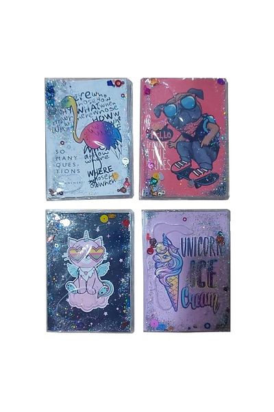 Mikro Notepad with Glitter and Watery Cover