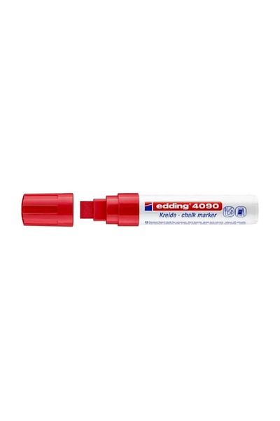 Edding 4090 Liquid Chalk Pen for Blackboard and Glass 15 Mm Cut Point Red