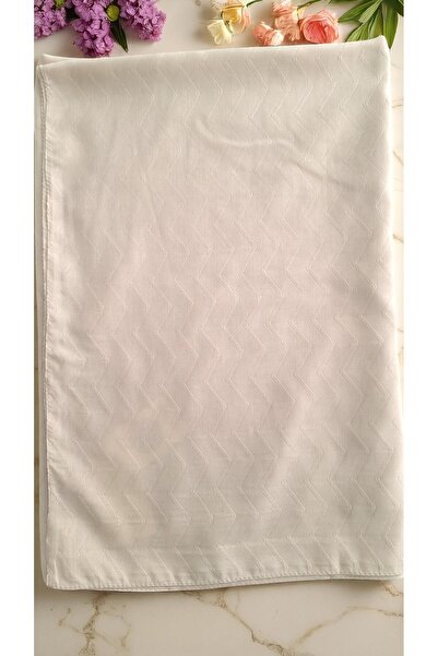 Lavena scarfs Σάλι με μοτίβο ζιγκ-ζαγκ - Κρέμα