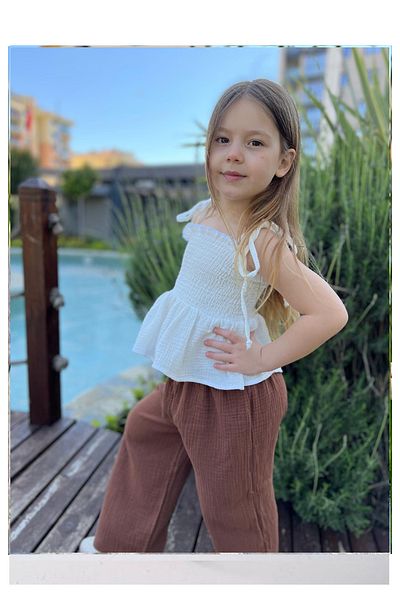 My Kids Wear Ruffle Detailed Girl's Suit