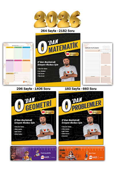 REHBER MATEMATİK YAYINLARI 0 dan Matematik - 0 dan Geometri - 0 dan Problemle...