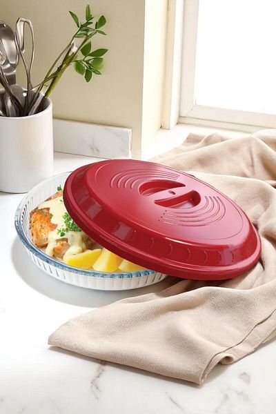 TİNEKE Plastic Steam Channel Round Pyrex Cover