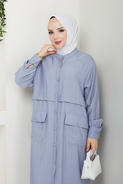 Pamuk Butik Women's Pocketed Button Closure Cap