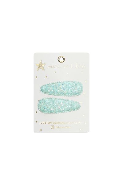 Mini and Kids Mini & Kids Children's Clip Buckle - Glitter Turquoise