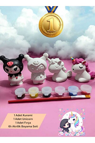 Can Tasarım Evi Unicorn ve Kuromi Taş Boyama Figür Çocuk Gelişimi Anne Çocuk ...