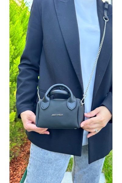 ÇANTAM GELSİN Geantă de umăr și crossbody pentru femei Justpolo, neagră, cu 4...