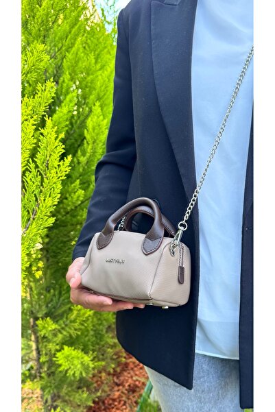 Just Polo حقيبة يد وكتف نسائية صغيرة الحجم على شكل اسطوانة