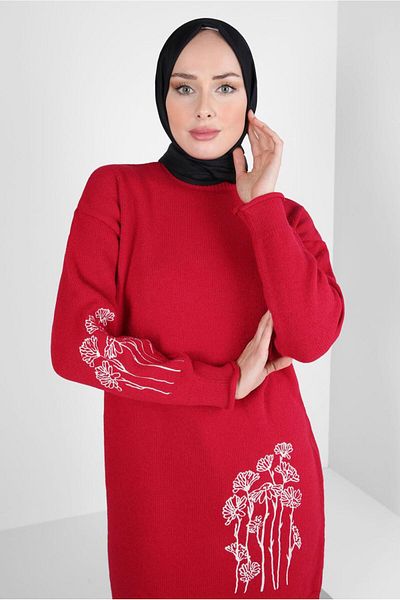 Alvina EMBROIDERY DETAILED KNIT TUNIC 44116