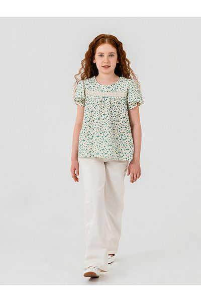 Pierre Cardin Green 10-12 Years Old Fatless Girl's Shirt