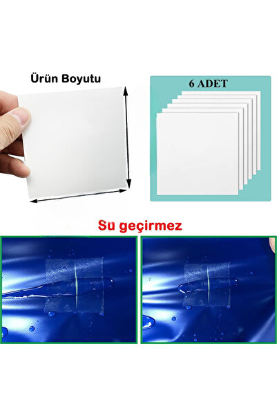 MAİN SHOP Şişme Simit, Havuz, Yatak ,Bot Tamir Onarım Yaması- Onarım Kiti 6'l...