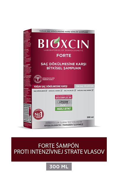 Bioxcin Forte 300 ml šampón - intenzívny šampón proti vypadávaniu vlasov pre všetky typy vlasov