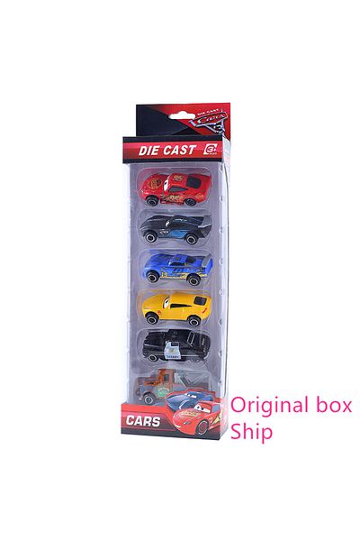 Disney 6pcscarwithbox Pixar Car 3 6/7pcs Set Lightning Mcqueen Jackson Storm Mack Uncle Truck 1:55 D