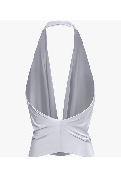 quella atelier Deep Chest Low-Cut Degaje Collar Blouse