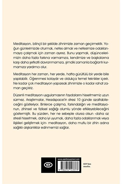 Epsilon Yayınevi Zihinde Yer Aç Andy Puddicombe