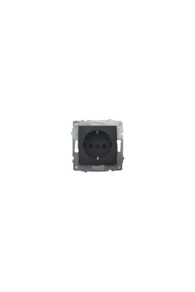 Tenda Ovivo Grano Black Grounded Socket
