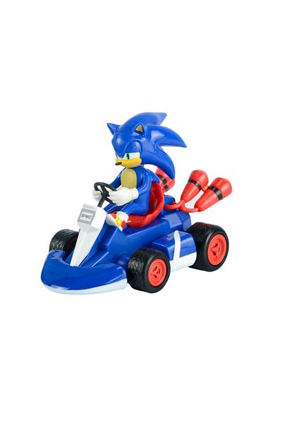 BANDAI 12cm No box Anime Sonic the Hedgehog Pull Back Car Cartoon Figure Decoration Desktop Model Kart Chil