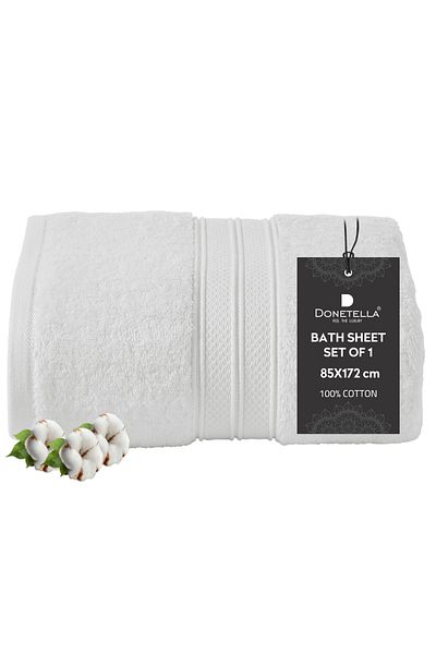 Donetella 1 - Pcs Premium Bath Sheet (85x172cm ) 600 GSM 100% Combed Cotton