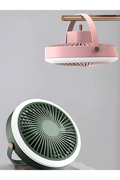 MACON Generic Aromatherapy LED Light Mini Portable Ceiling Fan Rechargeable Camping Bedroom Small Portable